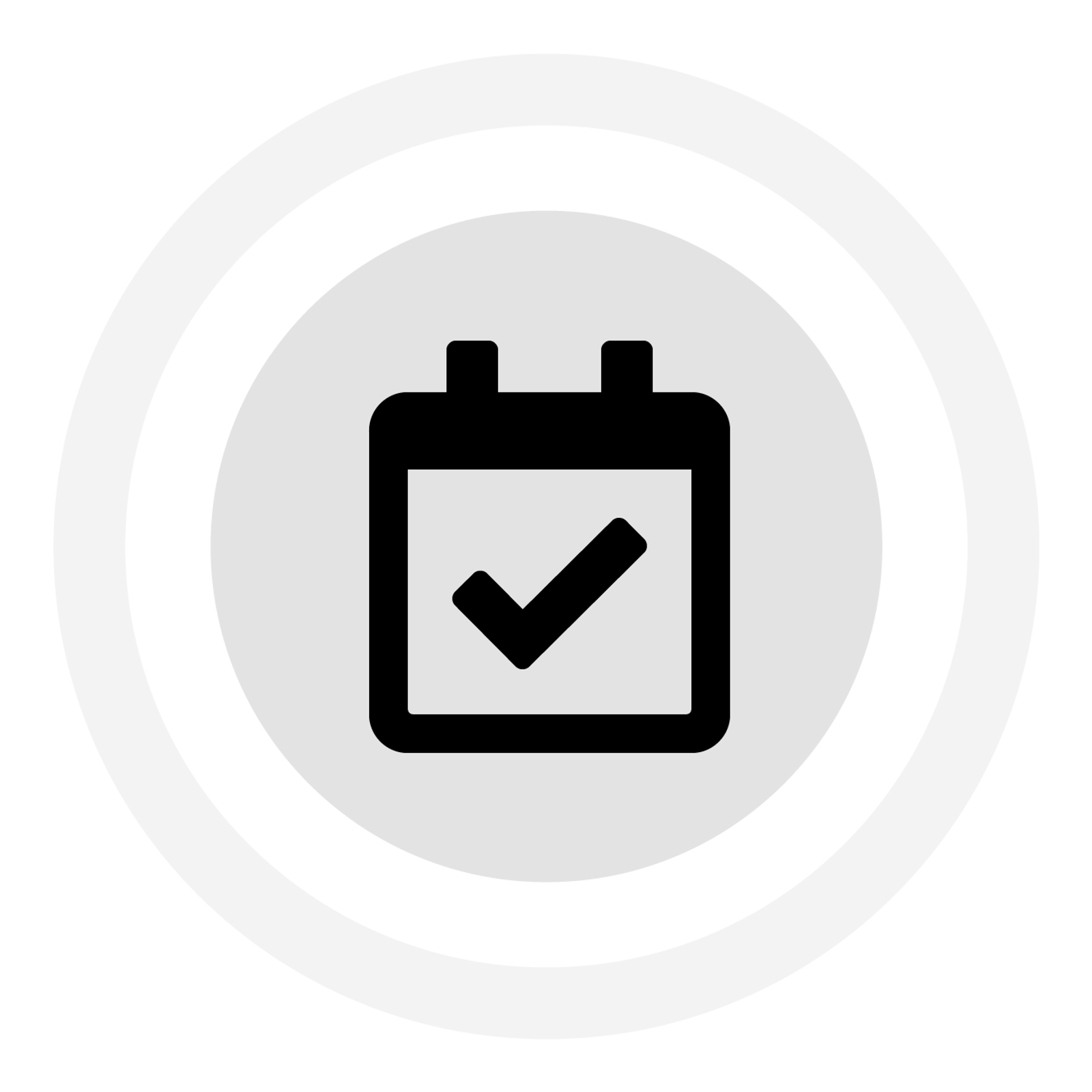 Kalenderikon med flueben for bekræftet begivenhed