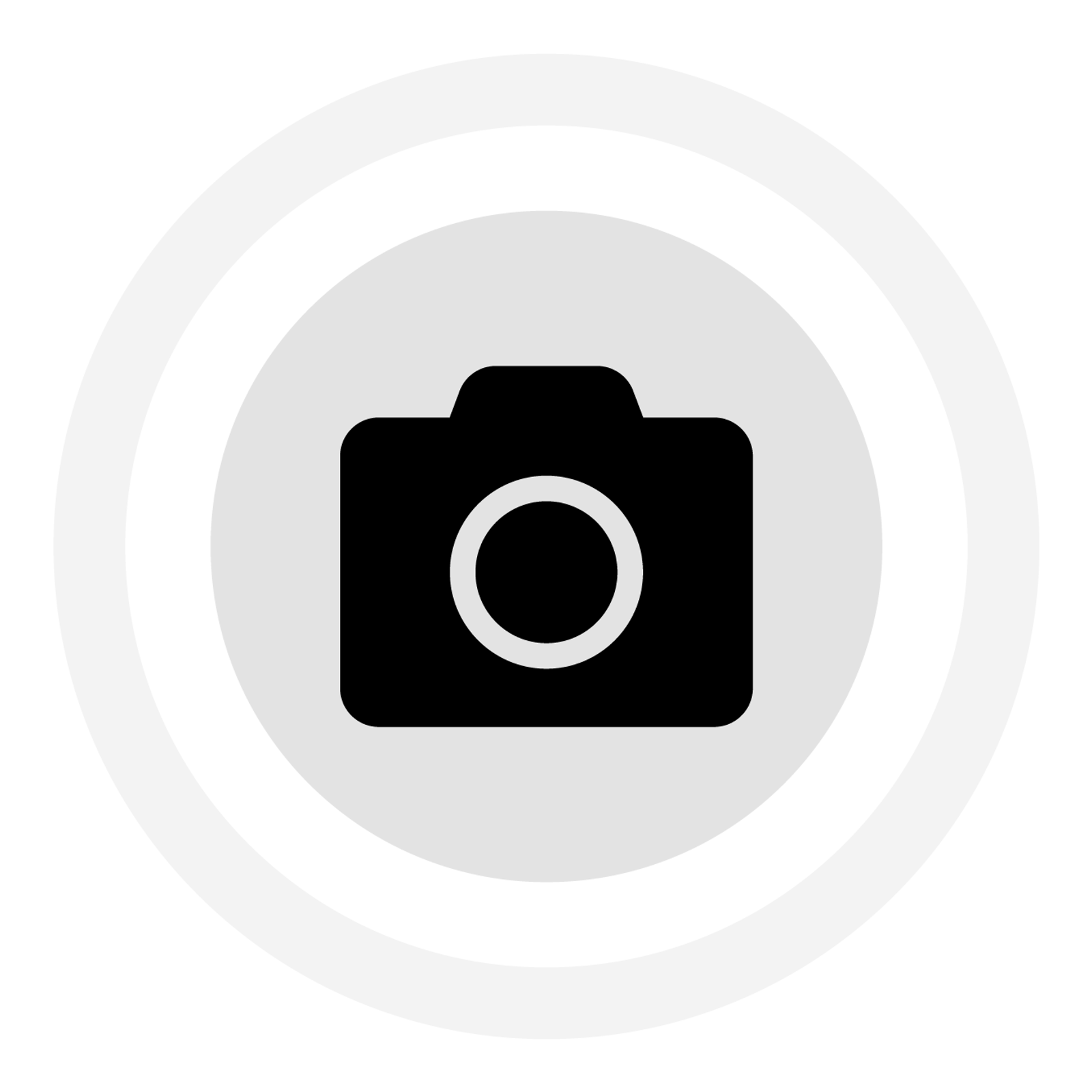 Sort kameraisikon på grå baggrund