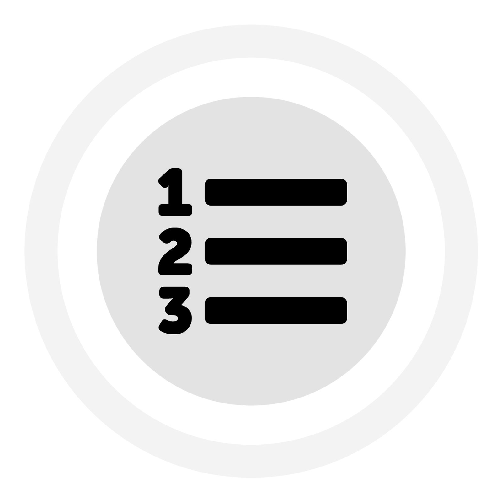 Ikon for nummereret liste